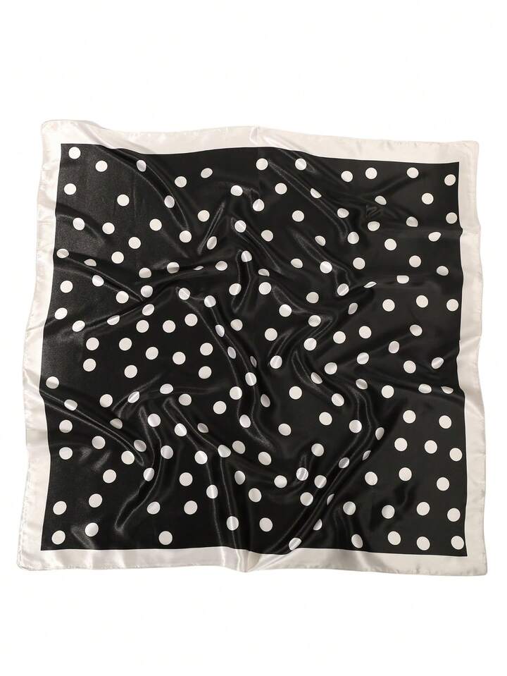 Polka Black Scarf