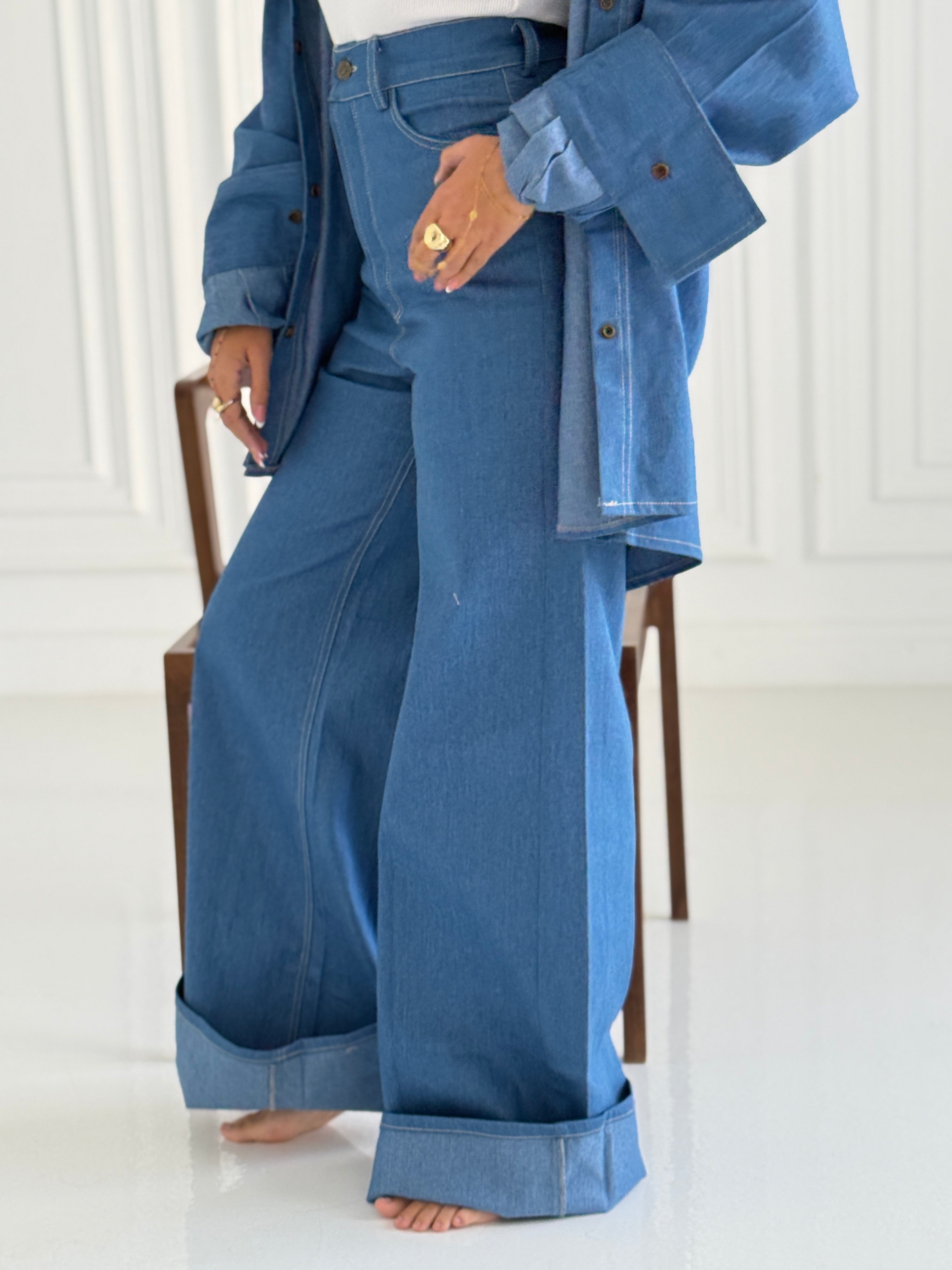Denim Casual Pants
