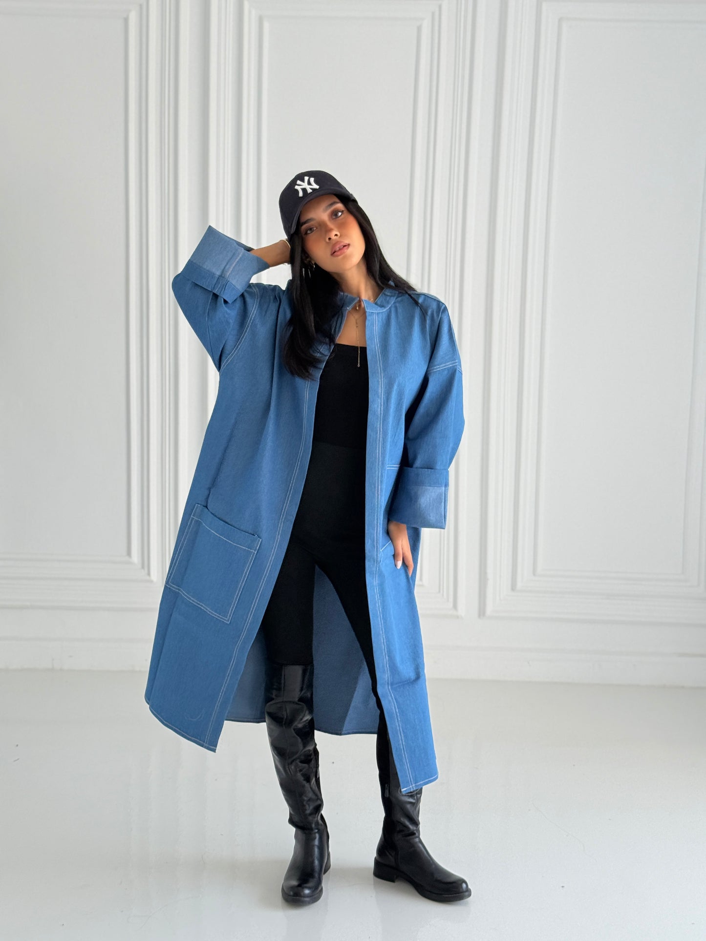 Blue Drift Shirt Dress